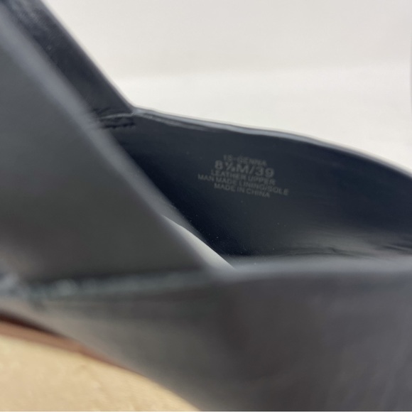 Nordstrom 1. State Genuine Leather Genna Wedge Sandal Peep Toe Sling Back Sz 8.5 - Picture 7 of 8